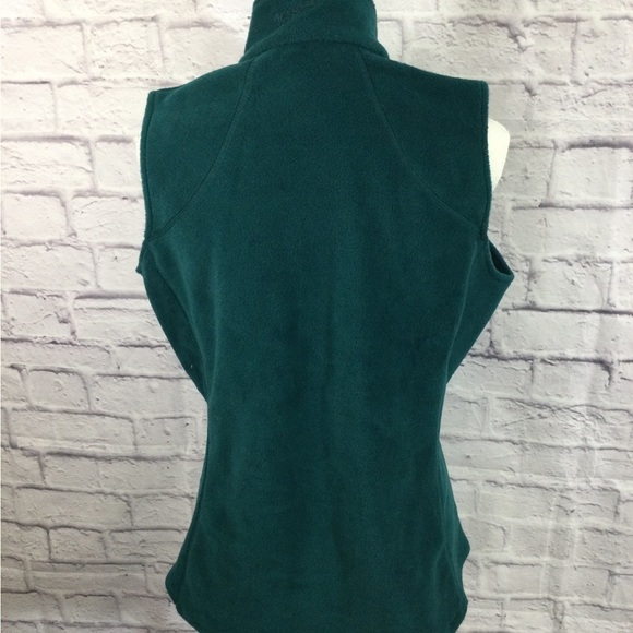 Woolrich Women’s Fleece Zip Up Vest in Color Deep Atlantic Size Large Like New - Picture 4 of 9